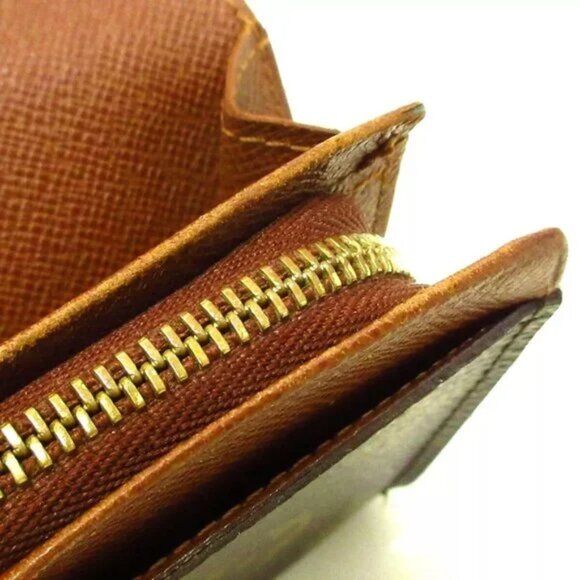 100% Authentic LOUIS VUITTON Porte Monnaie Tresor Monogram Bifold Wallet - Picture 9 of 10